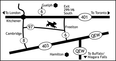 Map to Country Haven Kennels